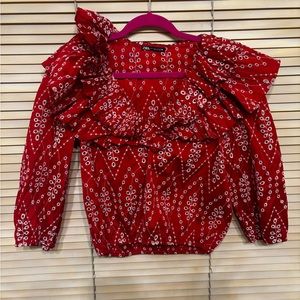 Zara Bandana Ruffle Top